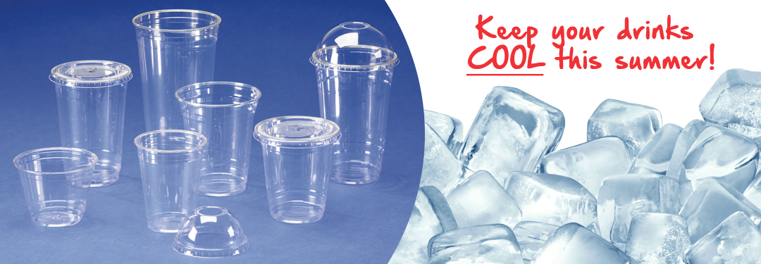 PETE Plastic Cold Drink Cups with Lids