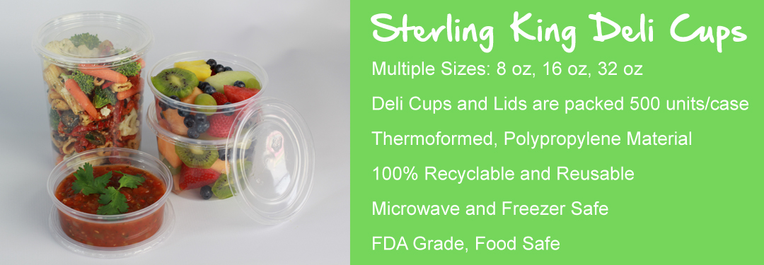Sterling King Plastic Deli Cups
